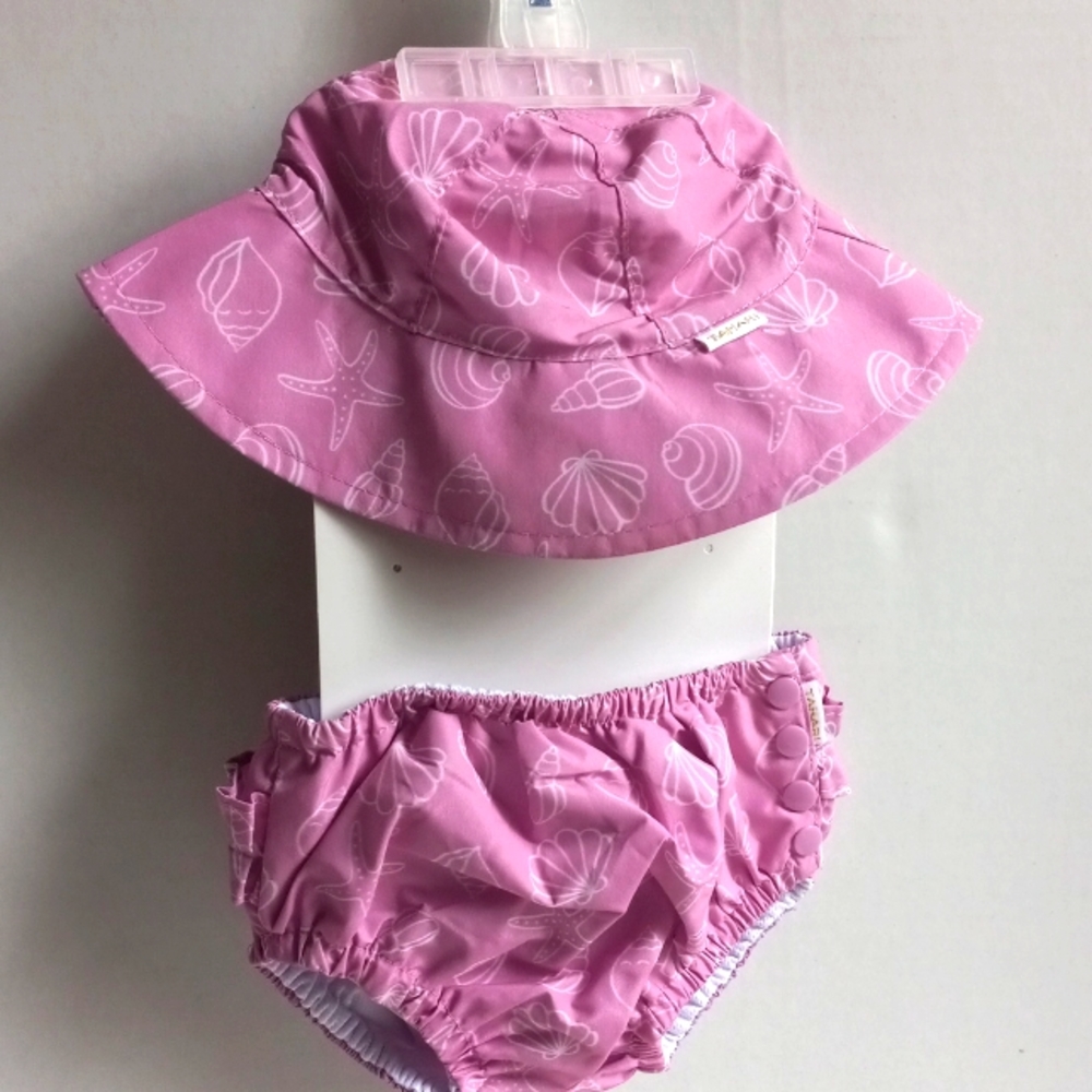2 PC SUN HAT/SWIM DIAPER SET